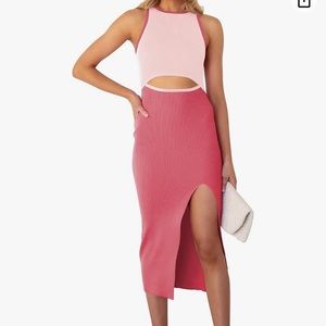 Cutout Pink 2 Tone Dress